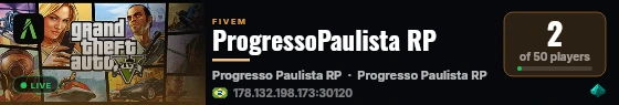 ProgressoPaulista RP live status badge