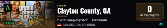 Clayton County, GA live status badge
