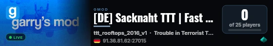 [DE] Sacknaht TTT | Fast Workshop DL live status badge