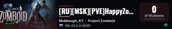 [RU][MSK][PVE]HappyZomboid live status badge