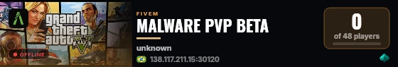 MALWARE PVP BETA live status badge