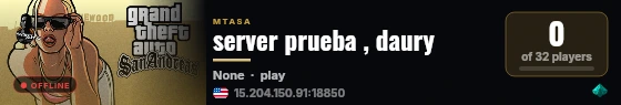 server prueba , daury live status badge
