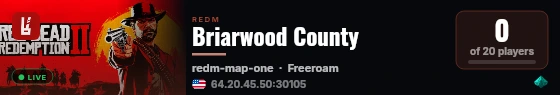 Briarwood County live status badge