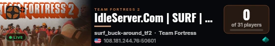 IdleServer.Com | SURF | SURF_17 live status badge