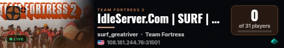 IdleServer.Com | SURF | SURF_08 live status badge