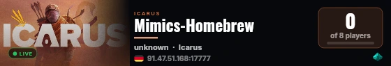 Mimics-Homebrew live status badge