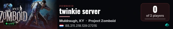 twinkie server live status badge