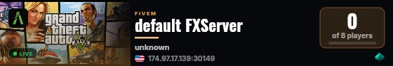 default FXServer live status badge