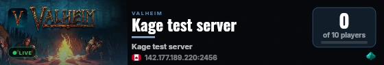 Kage test server live status badge