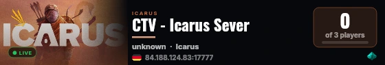 CTV - Icarus Sever live status badge