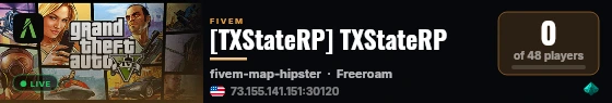[TXStateRP] TXStateRP live status badge