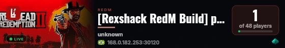 [Rexshack RedM Build] pichico-rsg live status badge