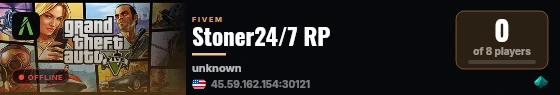 Stoner24/7 RP live status badge