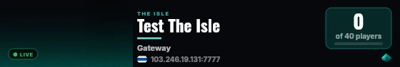 Test The Isle live status badge