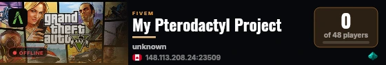 My Pterodactyl Project live status badge