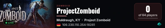 ProjectZomboid live status badge