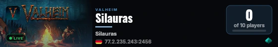 Silauras live status badge