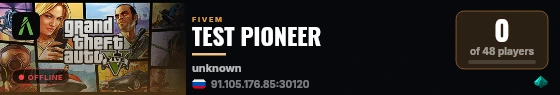 TEST PIONEER live status badge