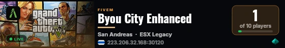 Byou City Enhanced live status badge