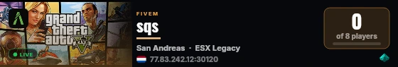 sqs live status badge