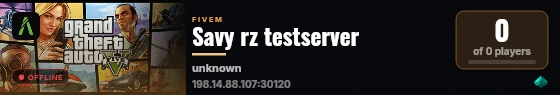 Savy rz testserver live status badge