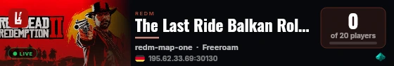 The Last Ride Balkan RolePlay TEST live status badge