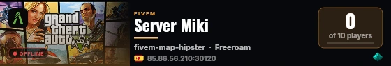 Server Miki live status badge