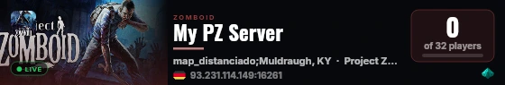 My PZ Server live status badge