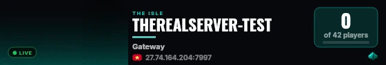 THEREALSERVER-TEST live status badge