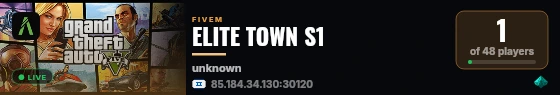 ELITE TOWN S1 live status badge