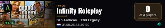 Infinity Roleplay live status badge