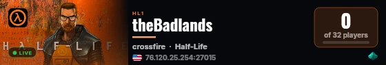 theBadlands live status badge