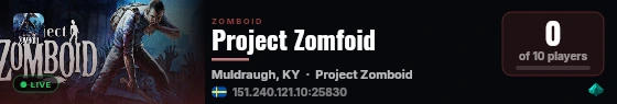 Project Zomfoid live status badge