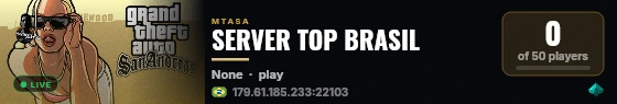 SERVER TOP BRASIL live status badge