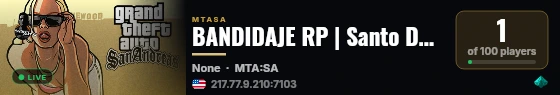 BANDIDAJE RP | Santo Domingo | Policias | Roleplay | Optimizado | live status badge
