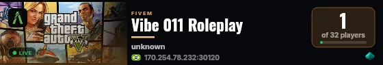 Vibe 011 Roleplay live status badge