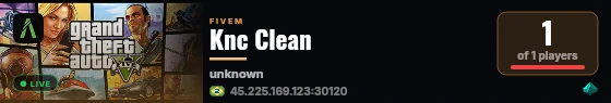Knc Clean live status badge