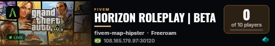 HORIZON ROLEPLAY | BETA live status badge