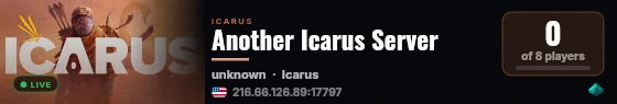 Another Icarus Server live status badge
