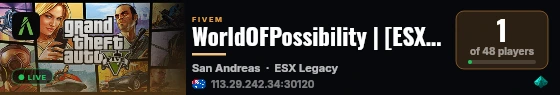 [QBCore Framework] WorldOFPossibility live status badge