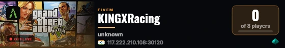 KINGXRacing live status badge