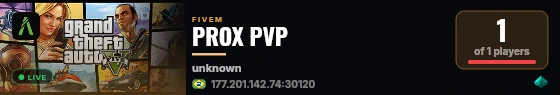 PROX PVP live status badge