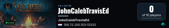 JohnCalebTravisEd live status badge