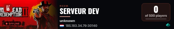 SERVEUR DEV live status badge