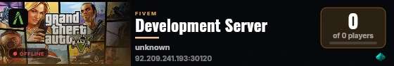 Development Server live status badge