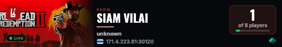 default FXServer live status badge
