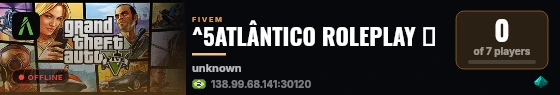^5ATLÂNTICO ROLEPLAY 🌊 live status badge