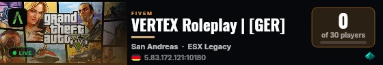 VERTEX Roleplay | [GER] live status badge