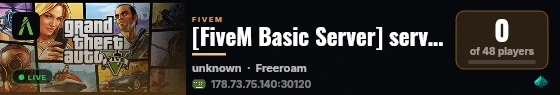 [FiveM Basic Server] server_3zo live status badge