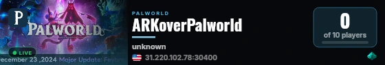 ARKoverPalworld live status badge